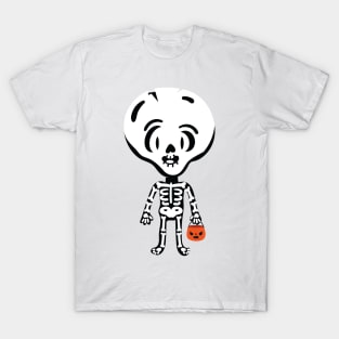 Halloween skull and bones trick or treat costume T-Shirt